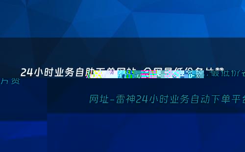 24小时业务自助下单网站-全网最低价名片赞网址-雷神24小时业务自动下单平台